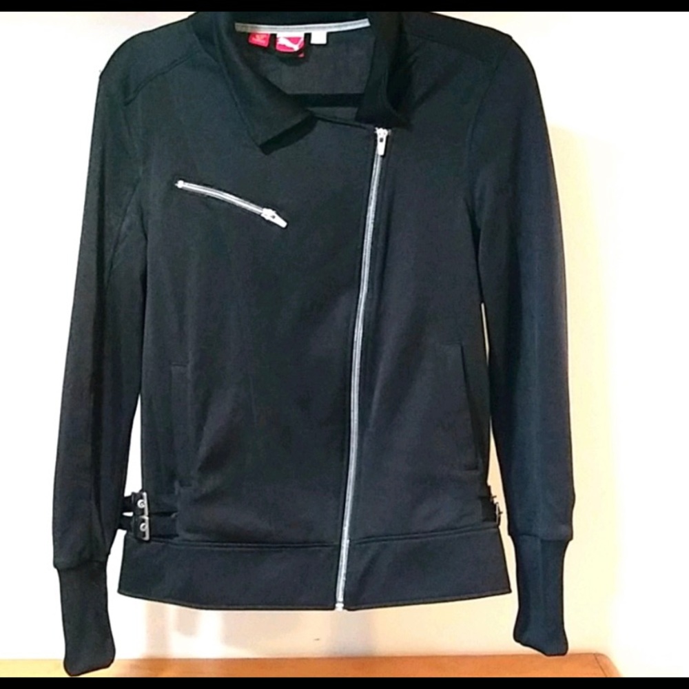 Puma Ferrari F1 racing womens Black Jacket Rare size XS EUC